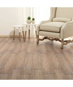 Listoni Pavimento Autoadesivi PVC 5,21mq 2mm Marrone Rovere