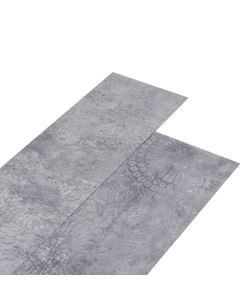 Listoni Pavimento Autoadesivi PVC 5,21mq 2mm Grigio Cemento
