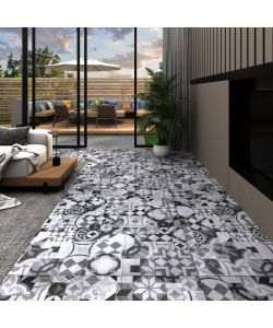 Listoni Autoadesivi in PVC 5,21 mq 2 mm Motivo Grigio