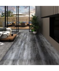 Listoni Autoadesivi in PVC 5,21 mq 2 mm Grigio Lucido