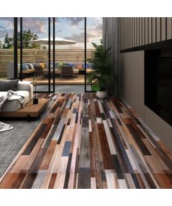 Listoni Autoadesivi Pavimentazione PVC 5,21 mq 2 mm Multicolori