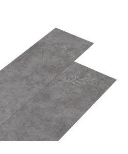 Listoni Autoadesivi in PVC 5,21 mq 2 mm Grigio Cemento