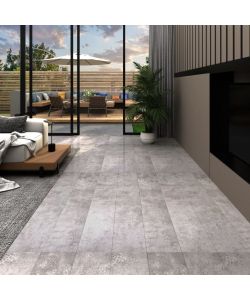 Listoni Autoadesivi in PVC 5,21 mq 2 mm Grigio Terra