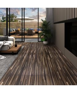 Listoni Autoadesivi in PVC 5,21 mq 2 mm Marrone a Strisce