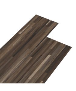 Listoni Autoadesivi in PVC 5,21 mq 2 mm Marrone a Strisce