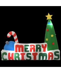 Albero Natale Merry Christmas Gonfiabile con LED 240x188 cm
