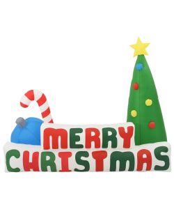 Albero Natale Merry Christmas Gonfiabile con LED 240x188 cm