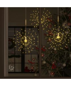 Luci di Natale Fuochi d'Artificio Bianco Caldo 20cm 140 LED