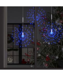 Luci di Natale Fuochi Artificio 2 pz Blu 20 cm 280 LED
