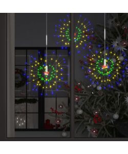 Luci di Natale Fuochi Artificio 2pz Multicolore 20cm 280 LED