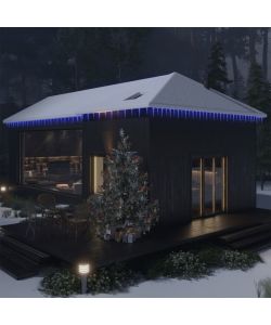 Luci Natale a Ghiacciolo 40 pz Blu con Telecomando in Acrilico