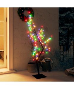 Albero di Natale 128 LED Colorati Ciliegio in Fiore 120 cm