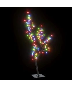 Albero di Natale 128 LED Colorati Ciliegio in Fiore 120 cm