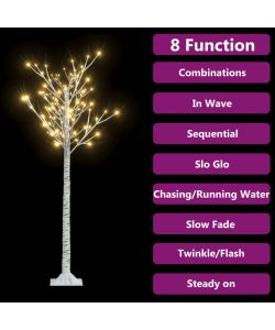 Albero Natale 140 LED 1,5m Salice Bianco Caldo Interno Esterno