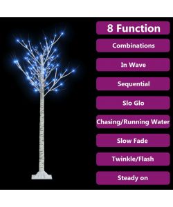 Albero Natale 140 LED 1,5m Salice Blu Interno Esterno