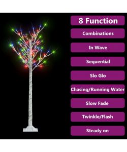 Albero Natale 140 LED 1,5m Salice Colorato Interno Esterno
