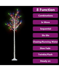 Albero Natale 180 LED 1,8m Salice Colorato Interno Esterno