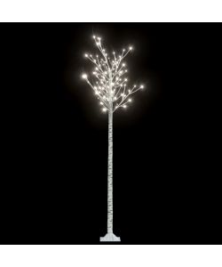 Albero Natale 200 LED 2,2m Salice Bianco Freddo Interno Esterno