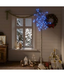 Albero Natale 200 LED 2,2m Salice Blu Interno Esterno