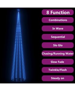 Albero di Natale a Cono con 752 LED Blu 160x500 cm