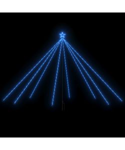Luci per Albero Natale Interni Esterni 576 LED Blu 3,6 m