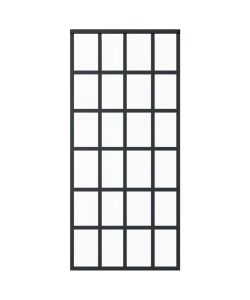 Porta Scorrevole in Vetro ESG e Alluminio 90x205 cm Nera