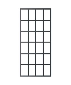 Porta Scorrevole in Vetro ESG e Alluminio 90x205 cm Nera