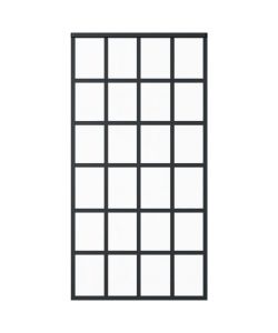 Porta Scorrevole in Vetro ESG e Alluminio 102x205 cm Nera 151022