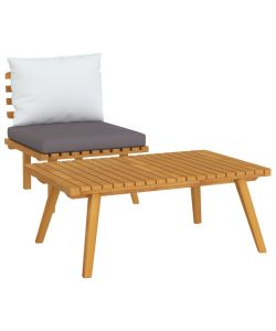 Set Divani da Giardino 2 pz con Cuscini in Massello di Acacia 316267