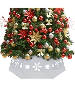 Gonna per Albero di Natale Argento e Bianco 68x25 cm