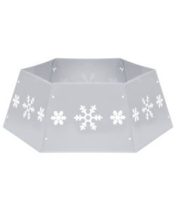 Gonna per Albero di Natale Argento e Bianco 68x25 cm