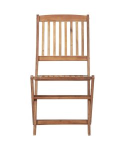 Sedie da Giardino Pieghevoli 6 pz in Legno Massello di Acacia