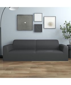 Fodera Elasticizzata Divano 3 Posti Jersey Poliestere Antracite