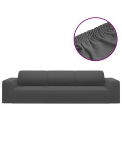 Fodera Elasticizzata Divano 4 Posti Jersey Poliestere Antracite
