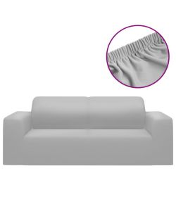 Fodera Elasticizzata Divano 2 Posti in Jersey Poliestere Grigio