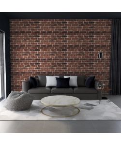 Pannelli Murali 3D con Mattoni Marrone Scuro 10 pz in EPS