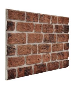 Pannelli Murali 3D con Mattoni Marrone Scuro 10 pz in EPS