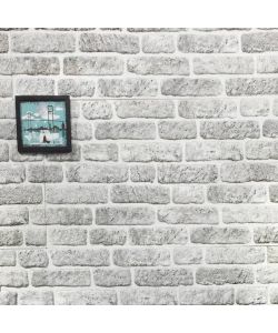 Pannelli Murali 3D con Design Mattoni Grigio Chiaro 10 pz EPS 332924