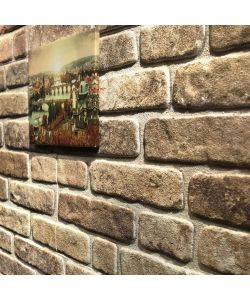 Pannelli Murali 3D con Design a Mattoni Sabbia Scura 10 pz EPS