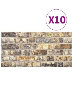 Pannelli Murali 3D con Design a Mattoni Multicolore 10 pz EPS 332928