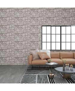 Pannelli Murali 3D con Design a Mattoni Grigio 10 pz EPS