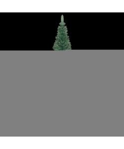 Set Albero Natale Artificiale con LED e Palline L 240 cm Verde