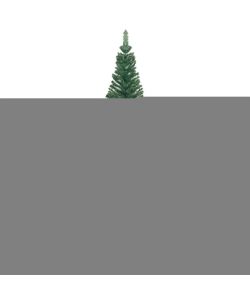 Set Albero Natale Artificiale con LED e Palline L 240 cm Verde
