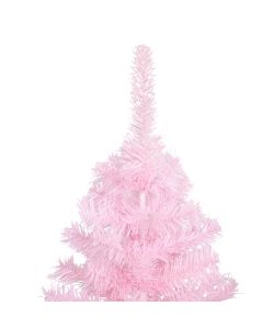 Set Albero Natale Artificiale con LED e Palline Rosa 210 cm PVC