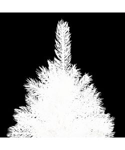 Set Albero Natale Artificiale con LED e Palline Bianco 210 cm