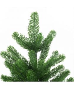 Set Albero di Natale Artificiale con LED e Palline Verde 210 cm