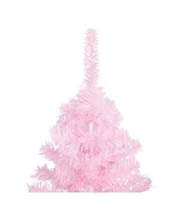 Set Albero Natale Artificiale con LED e Palline Rosa 180 cm PVC