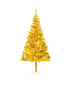 Set Albero Natale Artificiale con LED e Palline Oro 180cm PET