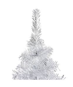 Set Albero Natale Artificiale LED e Palline Argento 120cm PET