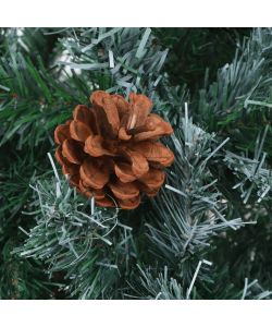 Set Albero Natale Satinato con LED Palline e Pigne 150 cm